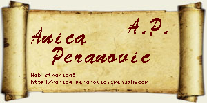 Anica Peranović vizit kartica